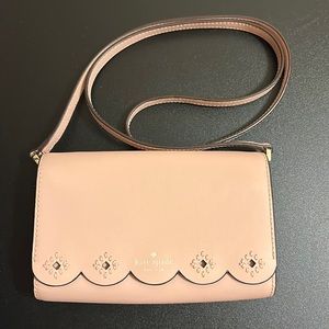 Kate Spade New York Magnolia Street Eyelet Addison Crossbody in warm vellum